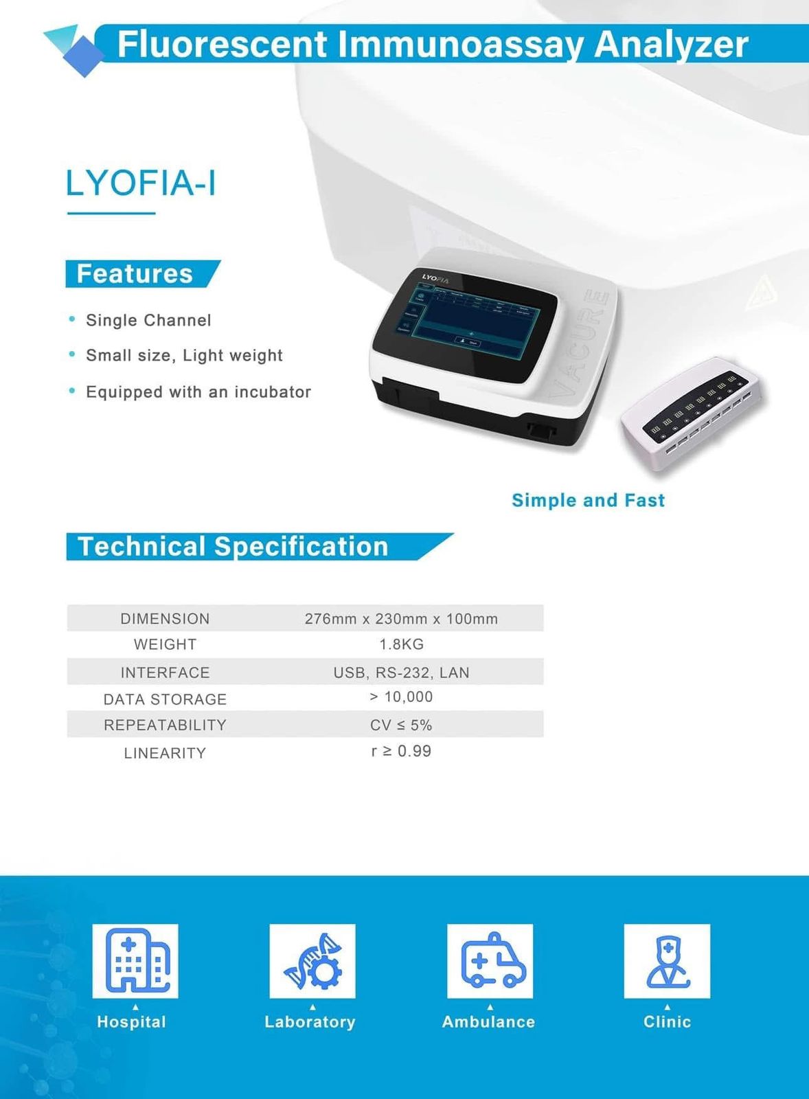 ⁦Lyofia POCT device Immunofluroscence⁩ - الصورة ⁦1⁩